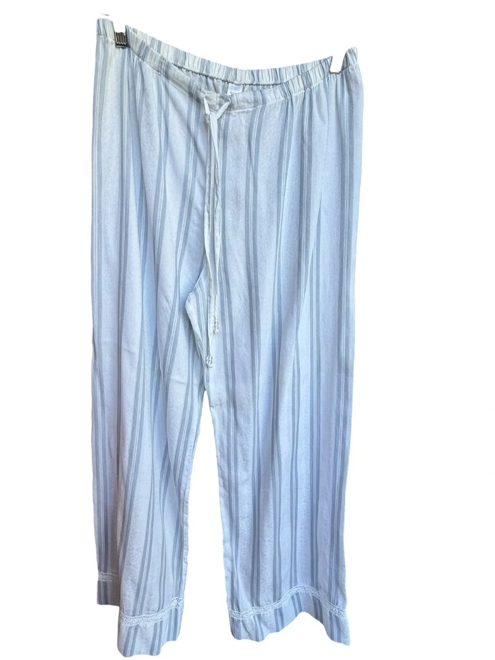 Perfect vintage Oscar de la Renta blue and white pinstripe pajamas 2 piece sz S